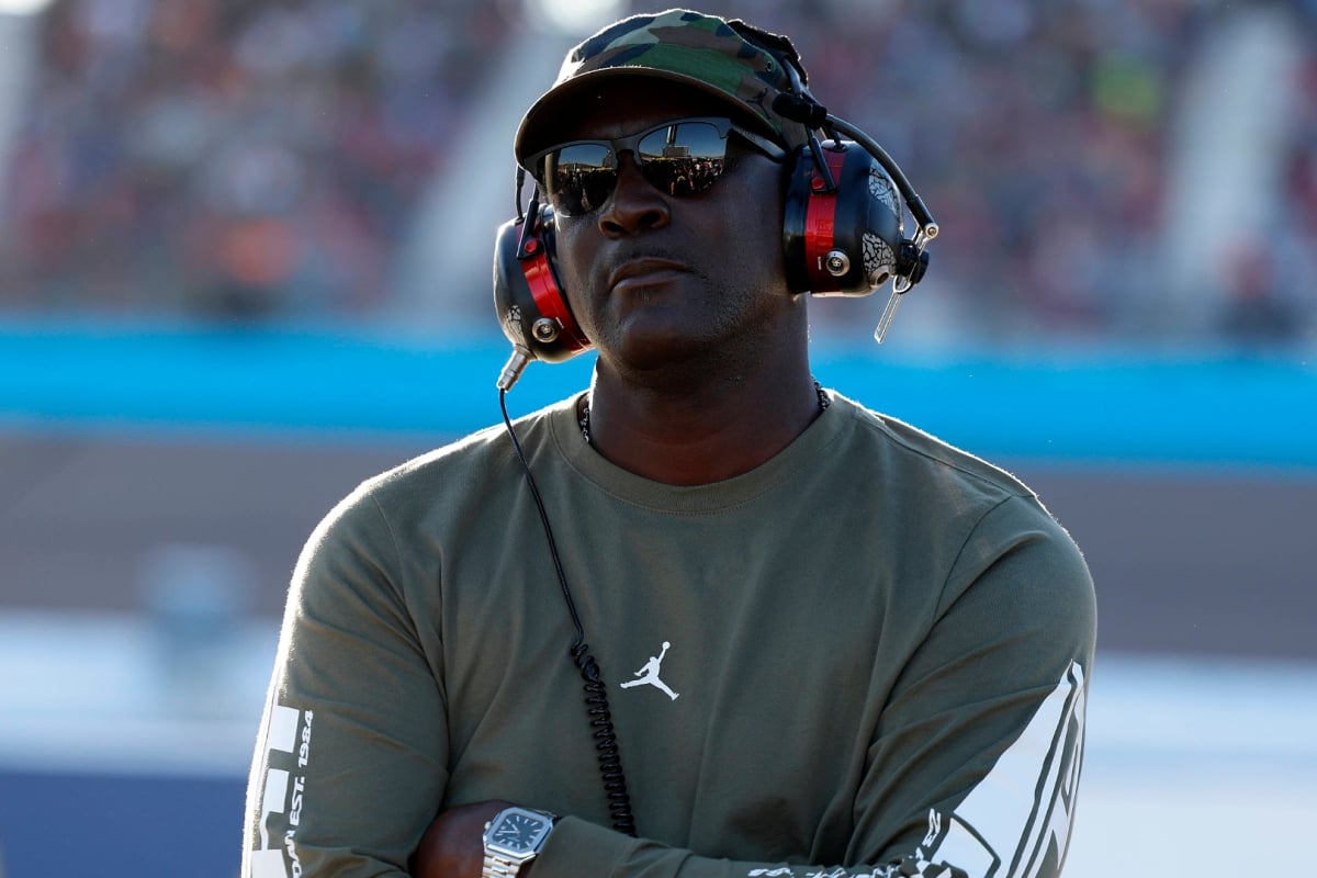 An image of 23XI owner and NBA icon Michael Jordan