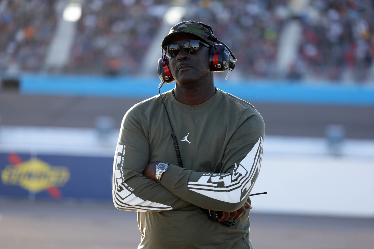 Michael Jordan at a NASCAR race